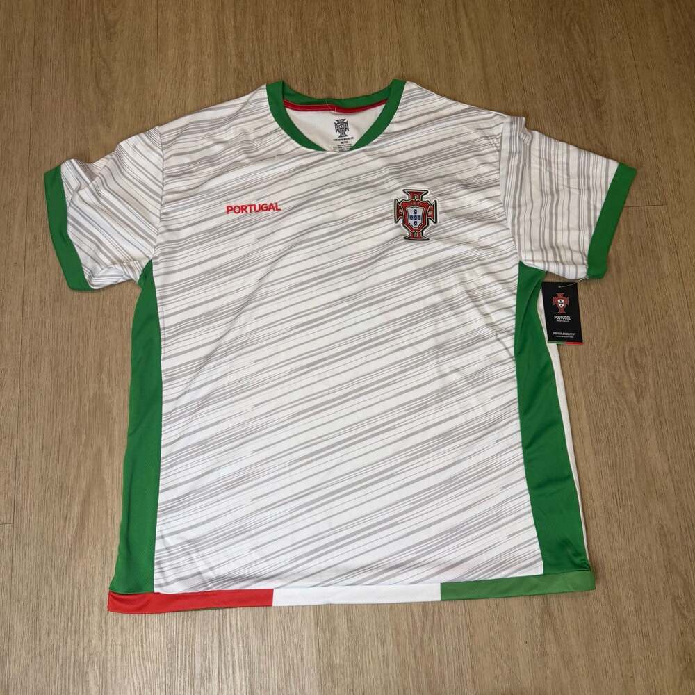 Portugal FPF Official Licensed Soccer Jersey #7 White Green XL